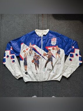1992 Olympic Basketball Dream Team Jacket  Kellogg's Tyvek Size Large